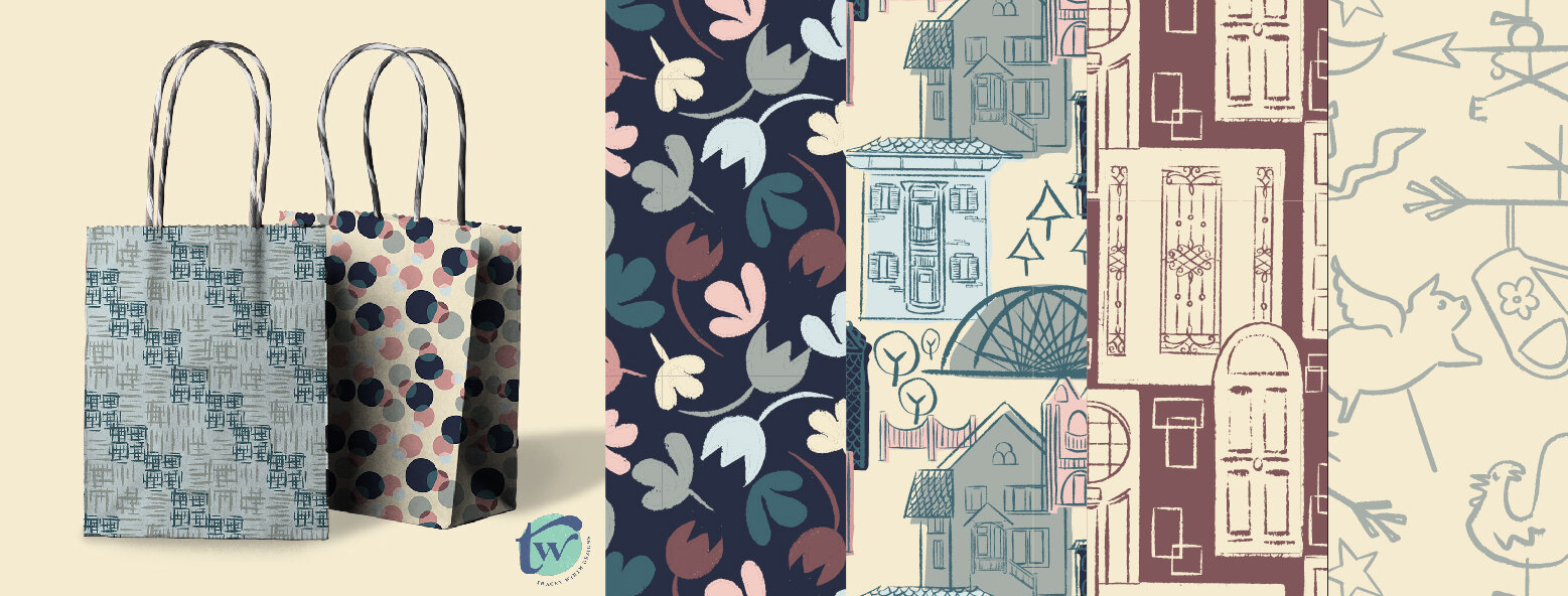 Newsletters are a good way to engage with your customer base. Surface Pattern Design Portfolio Tracey Wirth Designs