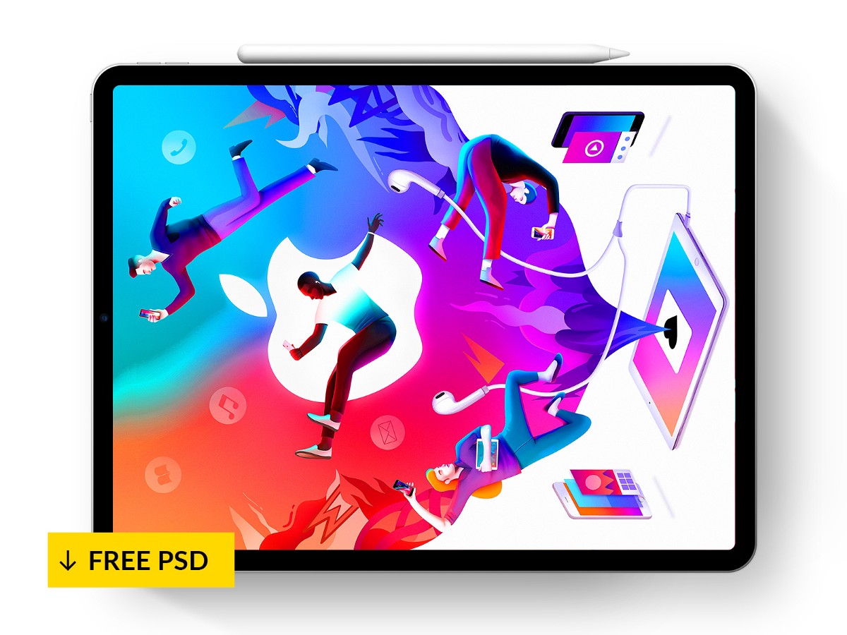Imore if you're like a lot of iphone owners, you. Free Ipad Pro Mockups For 2020 Psd Sketch December 2021 Ux Planet