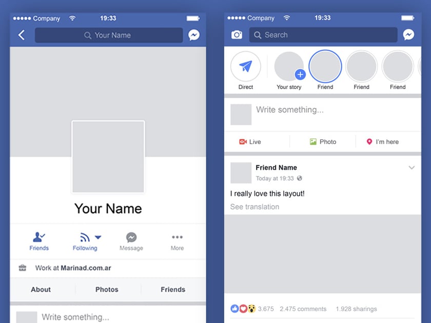 49+ Download Facebook Mobile Mockup 2019&nbsp;Psd