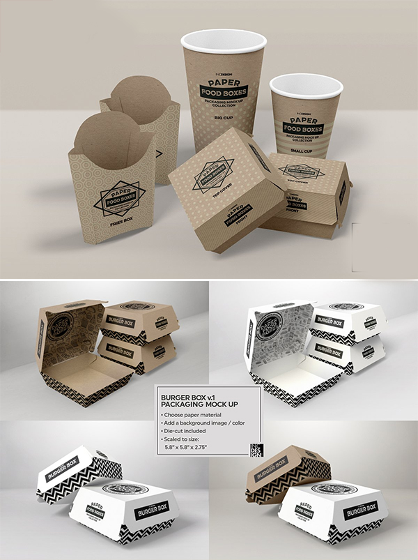 28+ Download Paper Food Box Mockup Free Psd